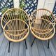 Former vintage rattan lounge