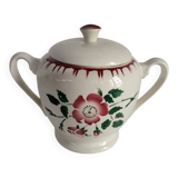 Sarreguemines earthenware sugar bowl, Epernay pattern