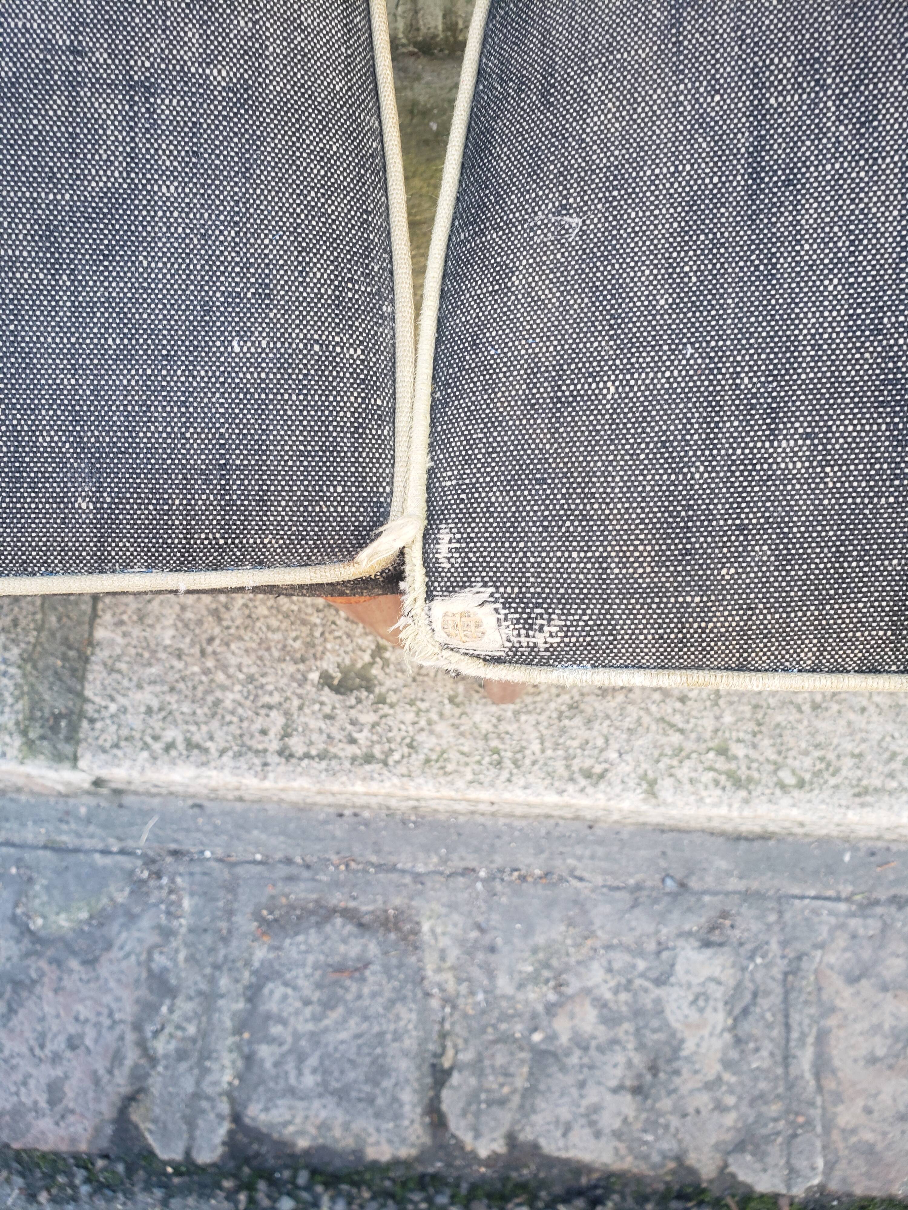 8 vintage chairs lined grey black