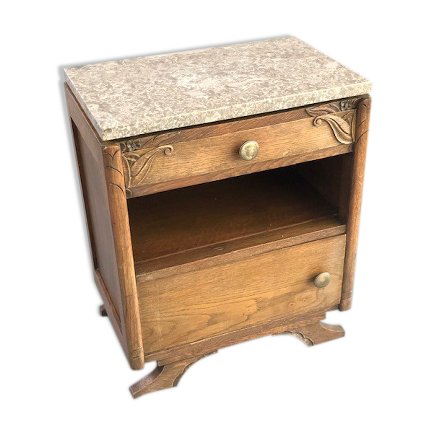 Bedside table top marble art nouveau
