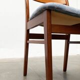 Set of chairs with a minimalist pattern, 1960s