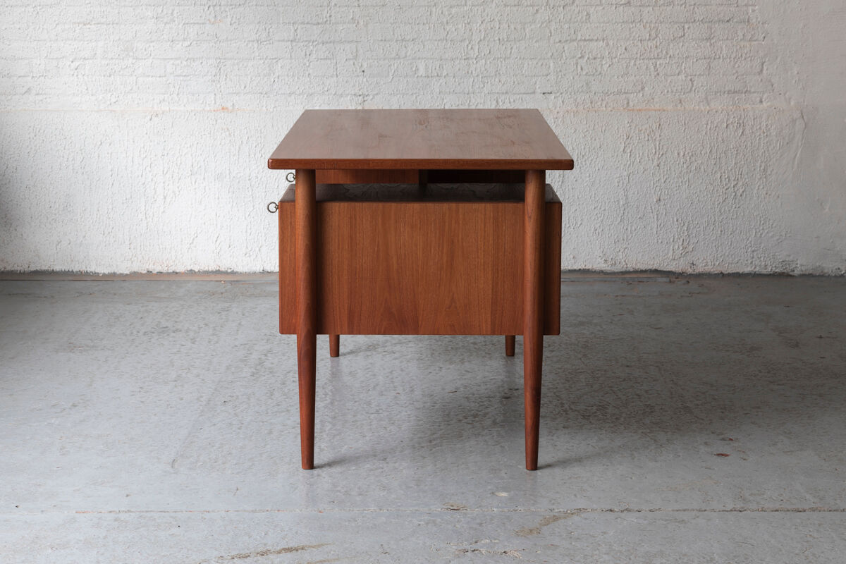 Freestanding writing desk in teak, Danish design, 1950s