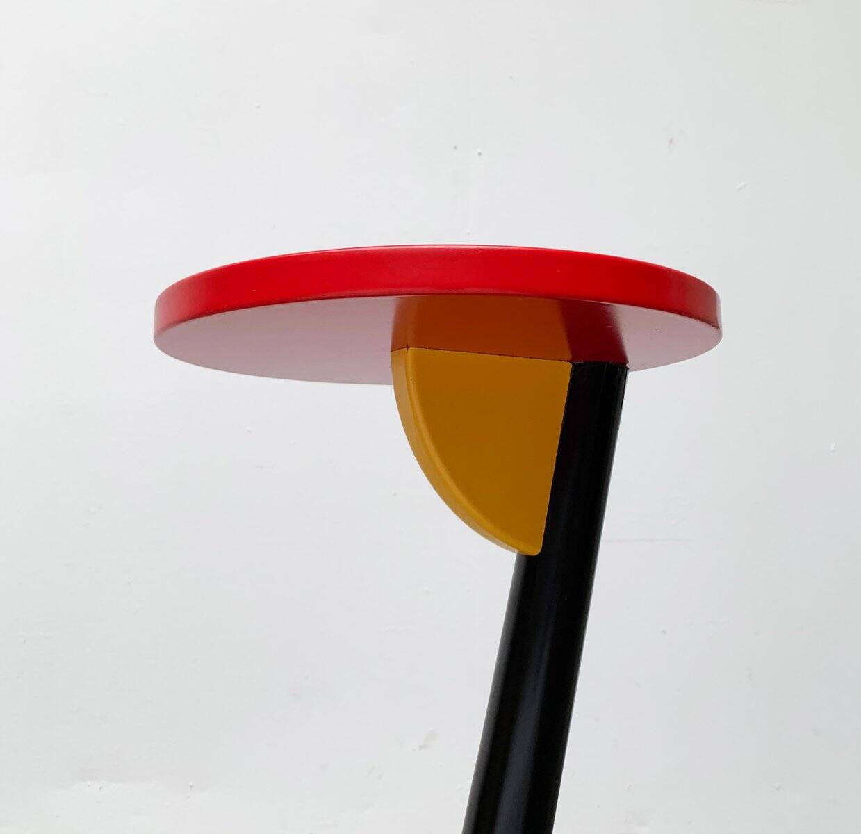 Postmodern wooden plant stand or side table