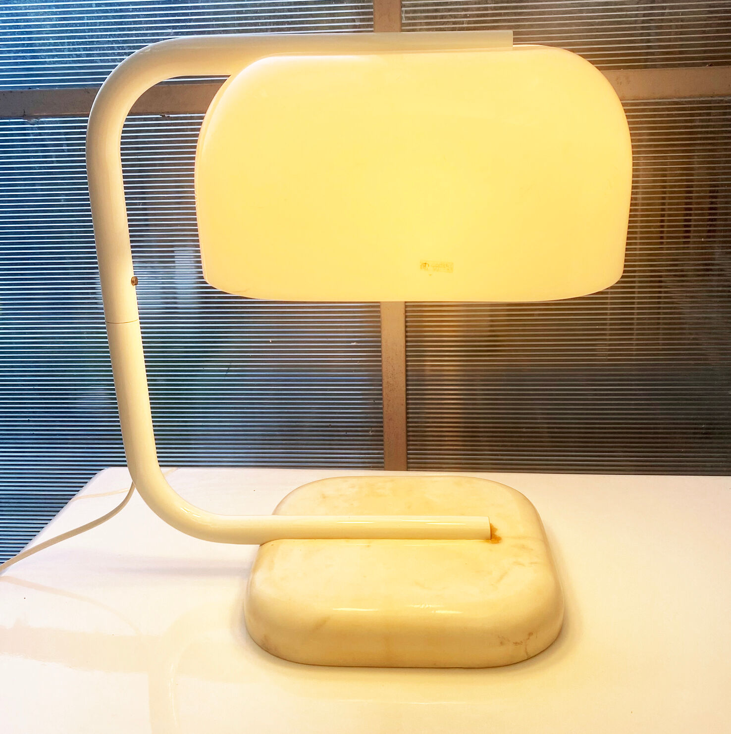 Desk Lamp Base Marble Harvey Guzzini 70s