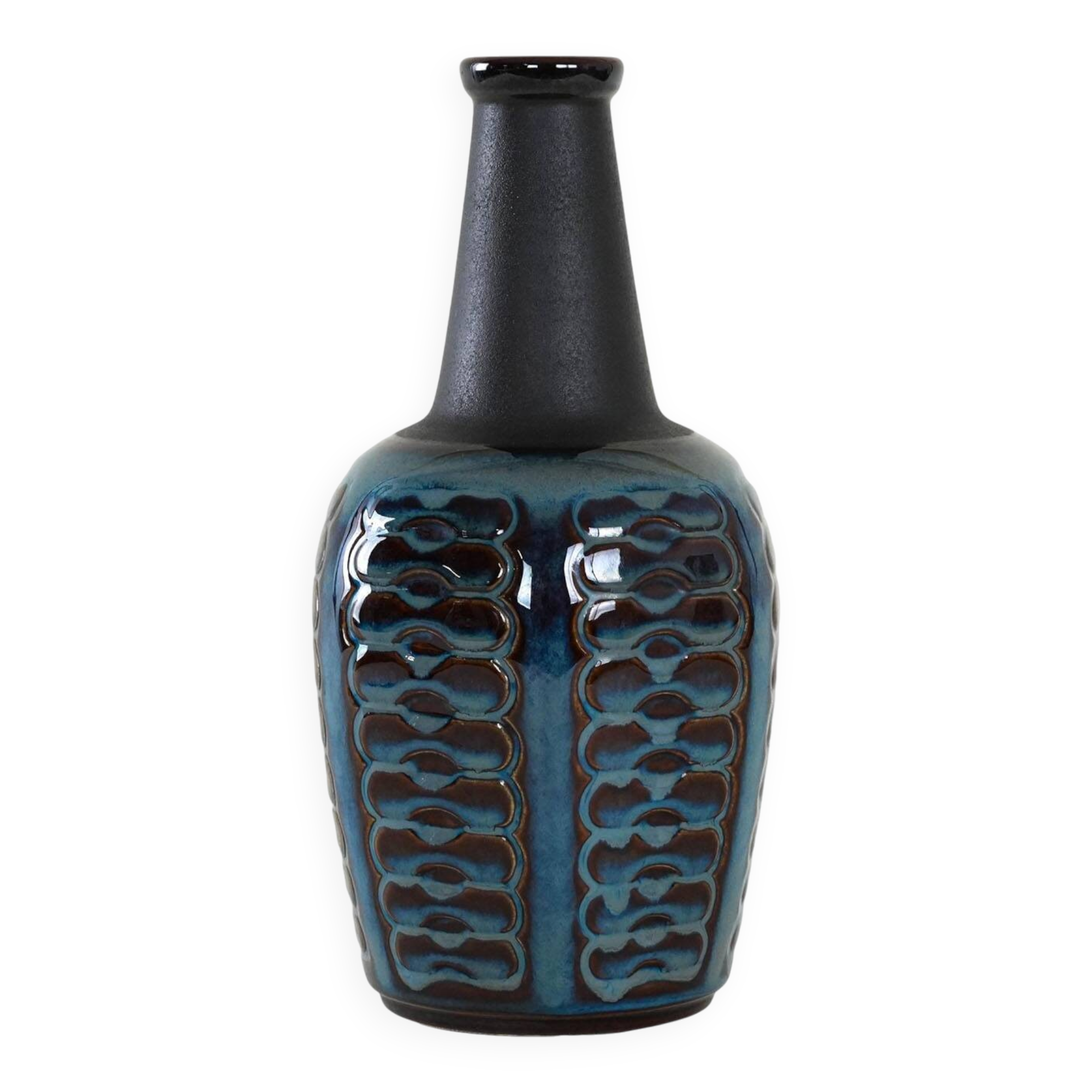 Stoneware vase, Danish design, 1970s, production: Søholm