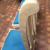 Vintage chairs and white marble design