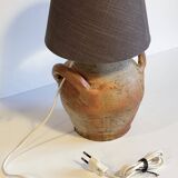 Vintage handmade pottery lamp