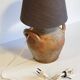 Vintage handmade pottery lamp