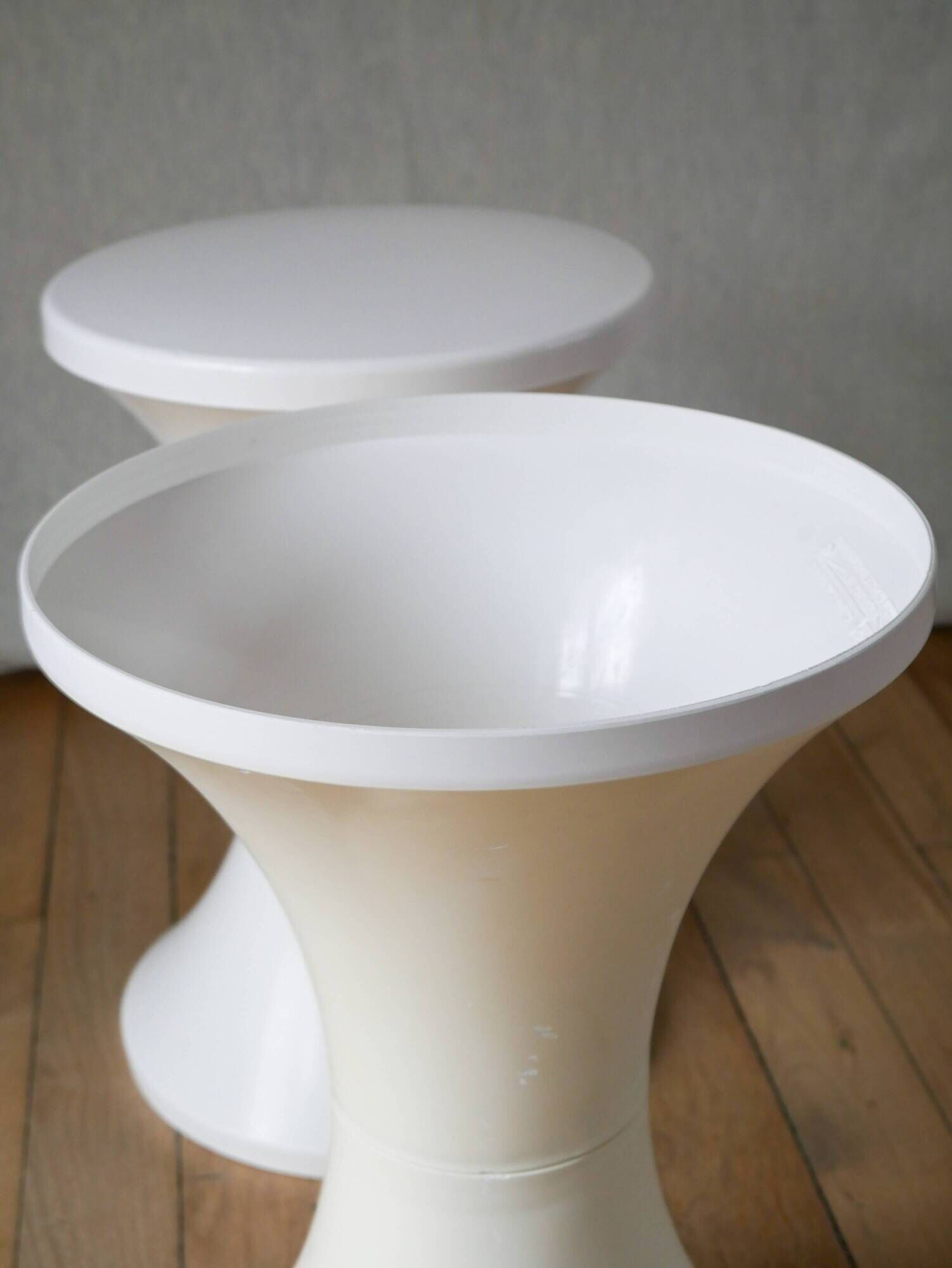 Pair of Tam-Tam stools Made in France Stamp 1970