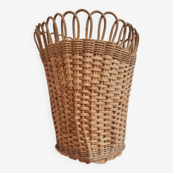 Panier cœur en osier