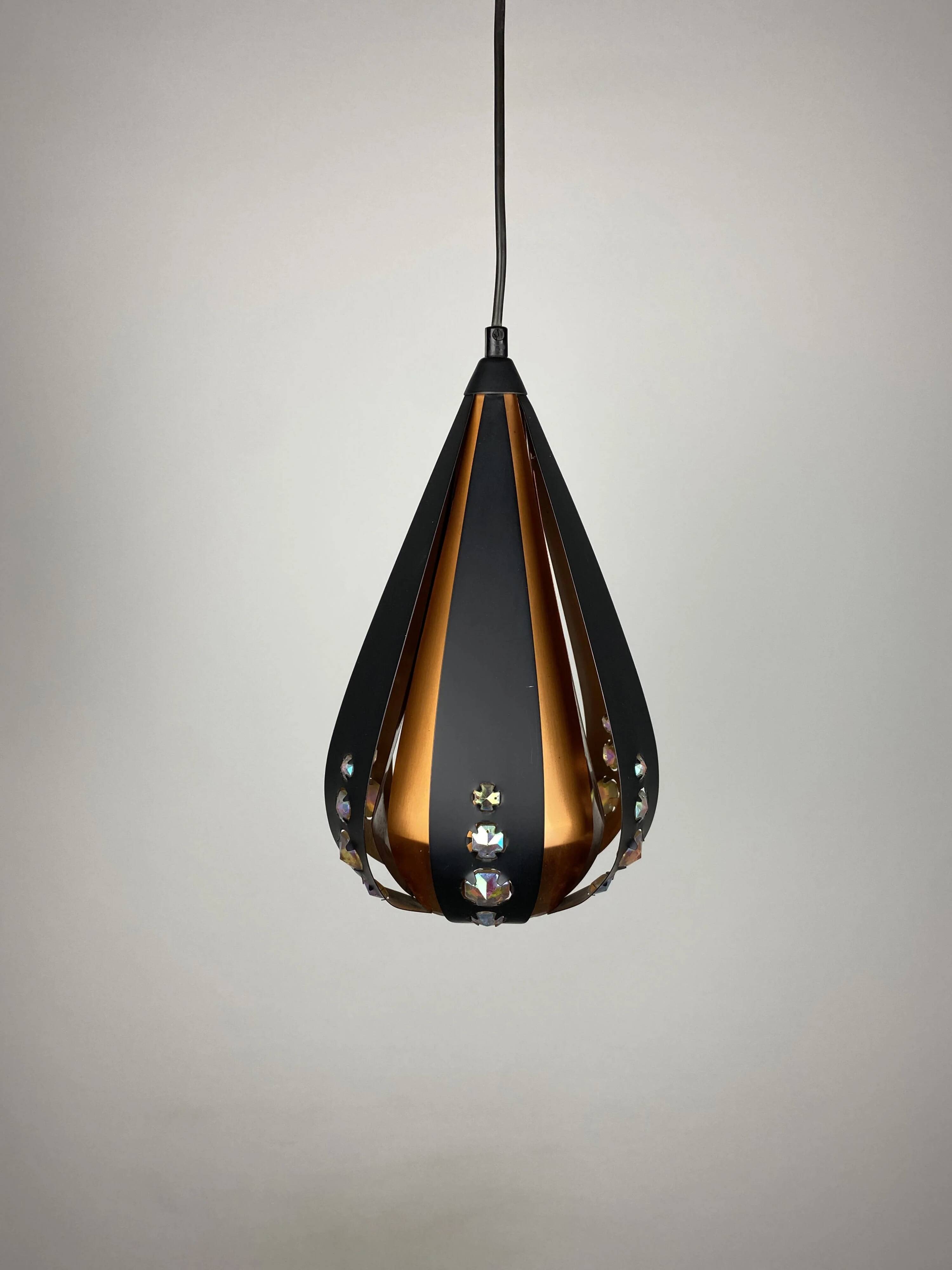 Set de 3 suspensions goutte par Werner Schou pour Coronell Electrical Danemark 1960
