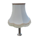 Pagoda lampshade in ecru silk, pink/beige stripe (diam 50 cm) vintage