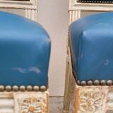 Pair of antique Louis XVI style chairs with patina
