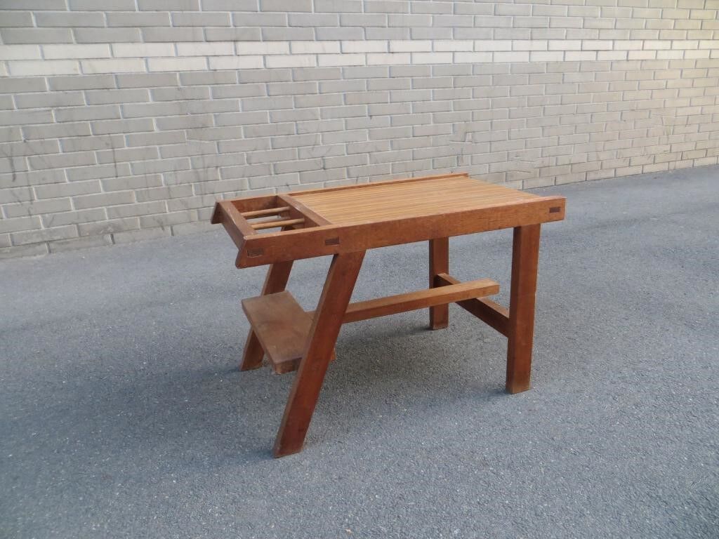 Scandinavian side table in solid teak