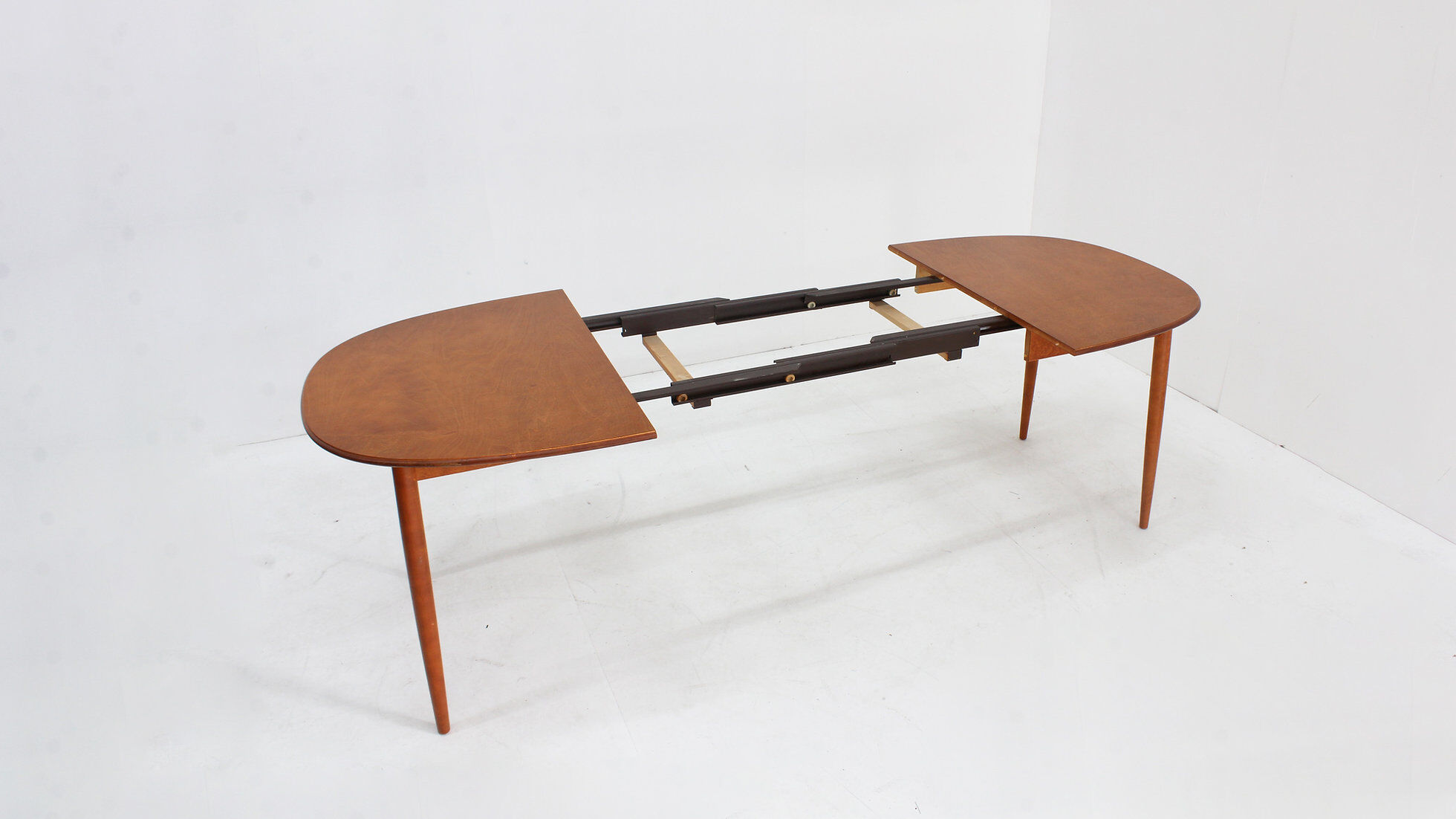 Vintage oval extendable dining table 1960s Asko