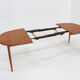 Vintage oval extendable dining table 1960s Asko