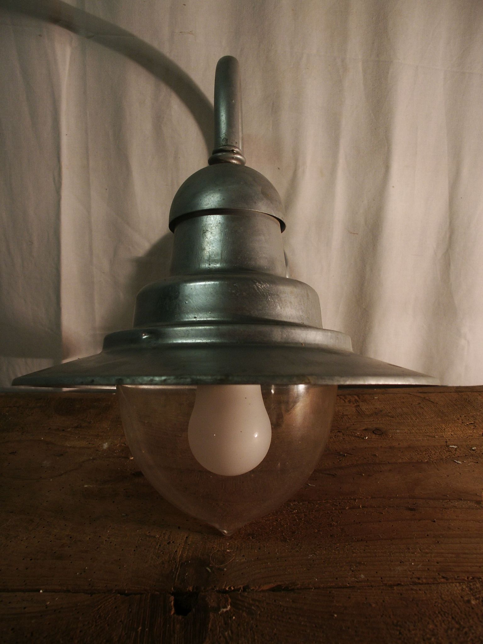 Galvanized aluminum farm wall light
