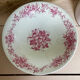 Magnificent antique compote fine porcelain with pink floral decoration.