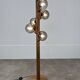 Temde Leuchten brutalist floor lamp, wood, 1970s