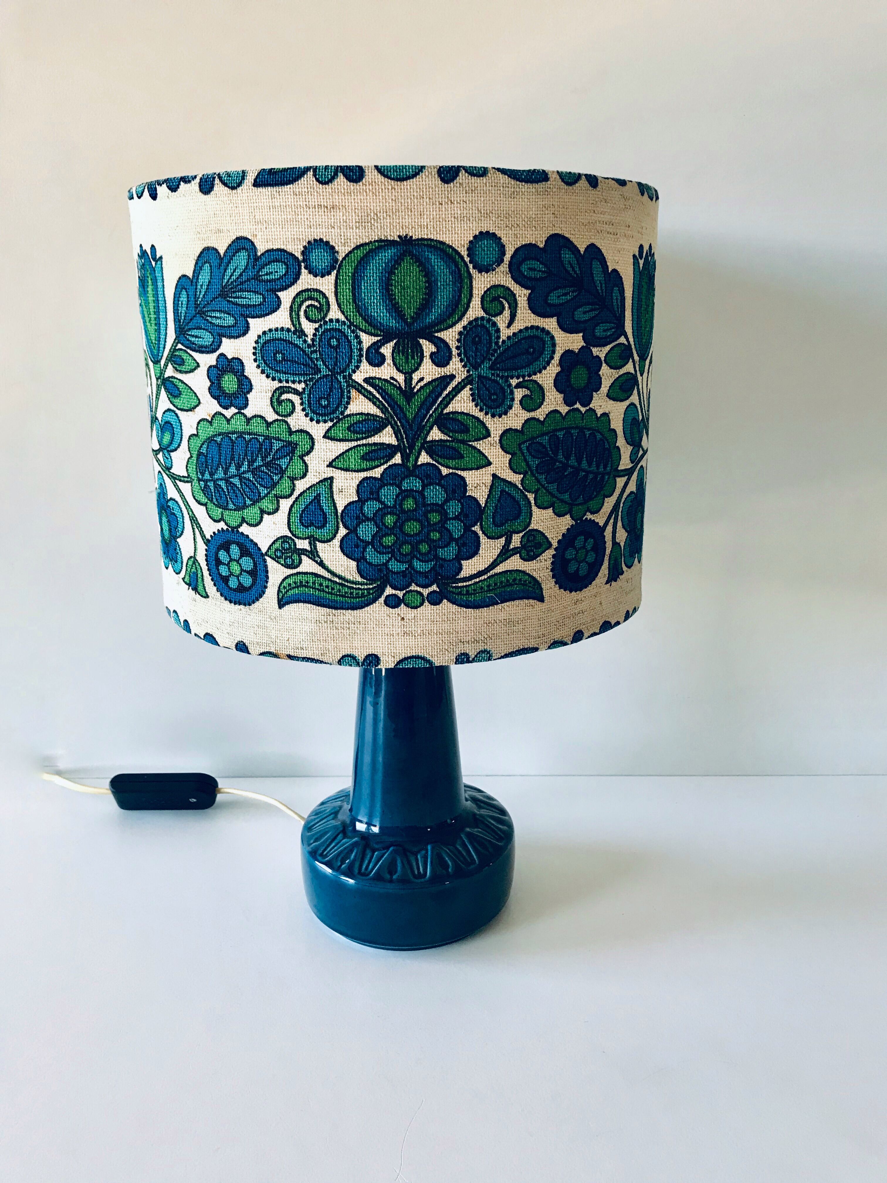 70s blue lamp