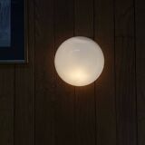 Wall-mounted ceiling light half-spherical half-moon 16 cm white glass