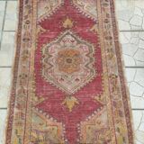 Tapis patiné orient laine fait mai 166 cm x 95 cm