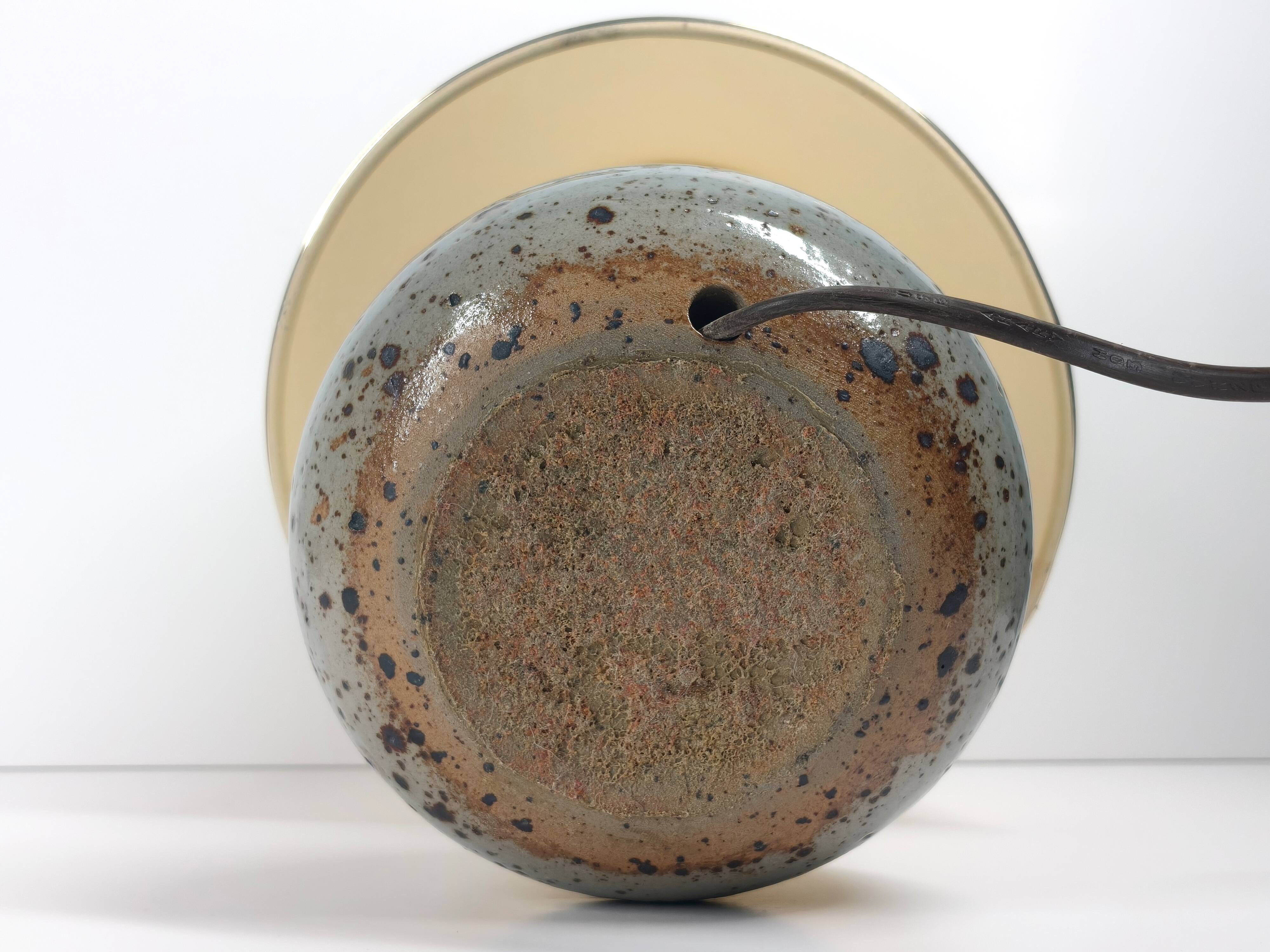 Vintage table lamp in glazed ceramic, 1950s style.