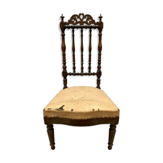 Chair Pray god in rosewood wood Dossier has bars XX century