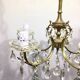 5-light chandelier in brass and tassels