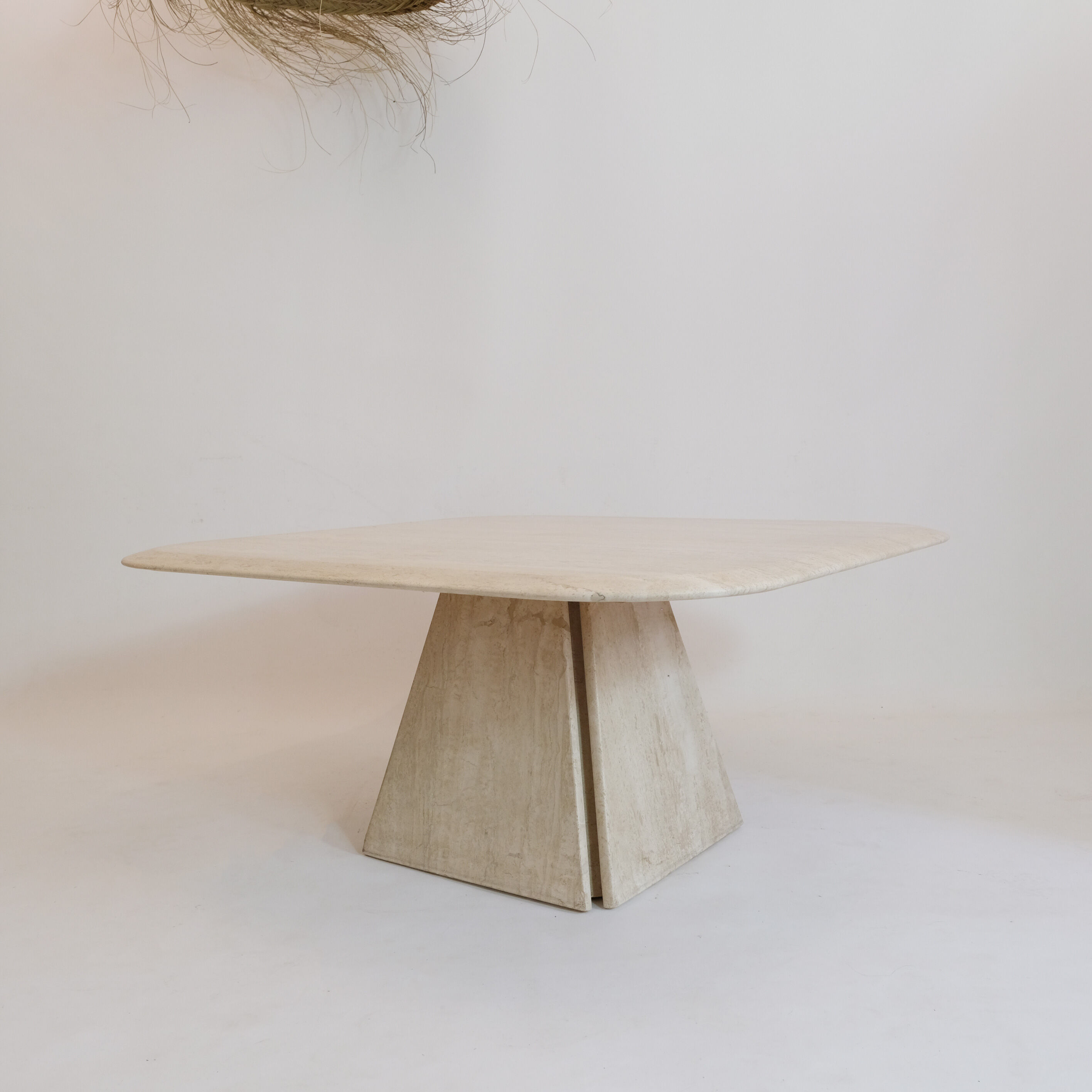 Coffee table in travertine Italian work of the 1970