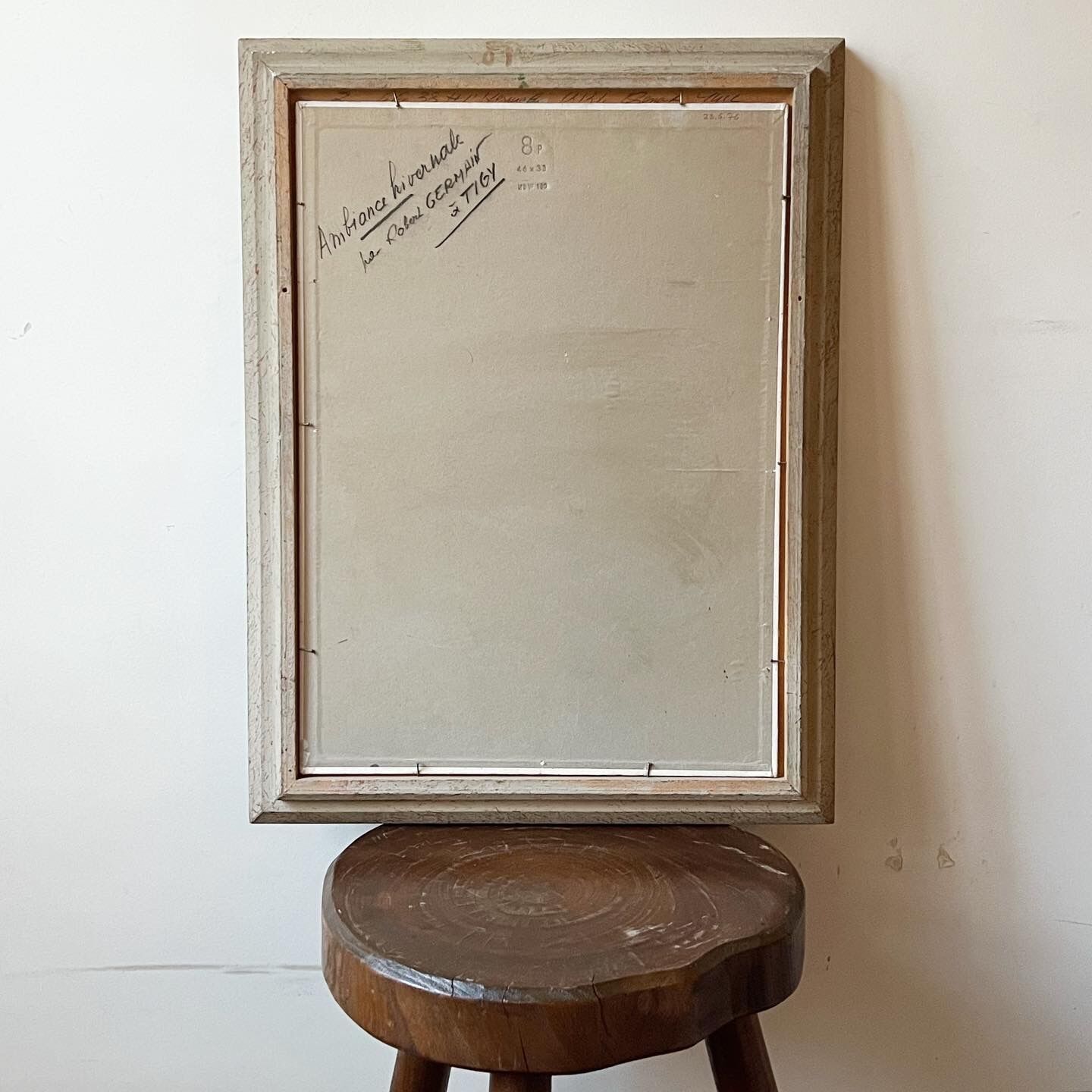 Winter atmosphere by Robert Germain - Oil on cardboard