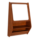 Scandinavian teak wall mirror with storage compartment, 1960s