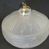 Lampshade/suspension/frosted opaline/vintage