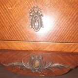Transitional style inlaid chest of drawers