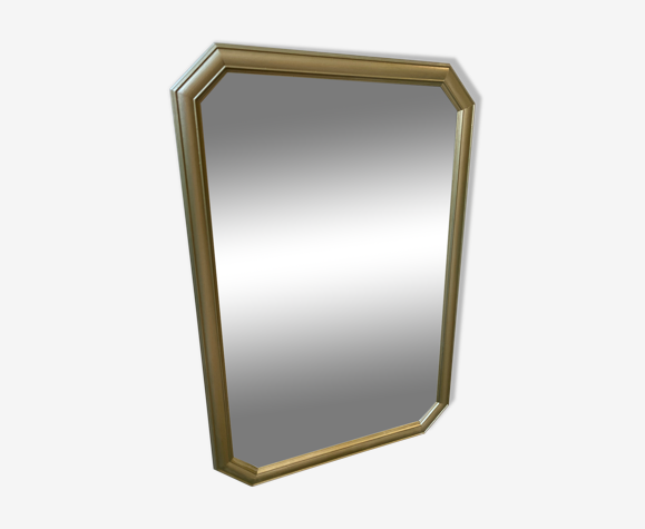 Miroir octogonal doré