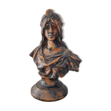 Bronze woman bust Emmanuel Villanis