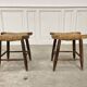 Duo de tabourets 1950 en paille