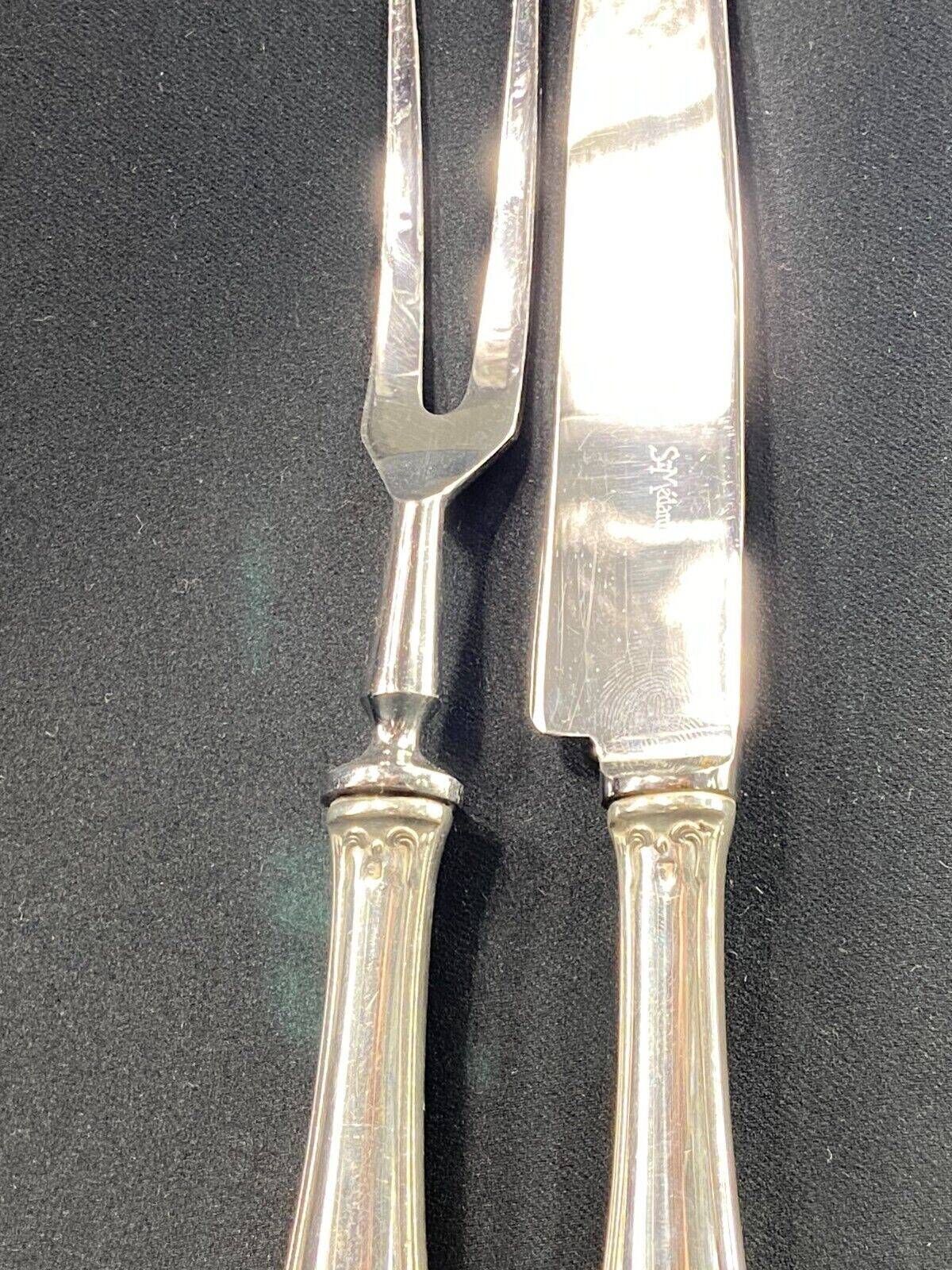 Cutting service in silver-plated metal signed Saint Médard, violin fillet model