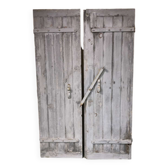 Pair of shutters in fir early twentieth century