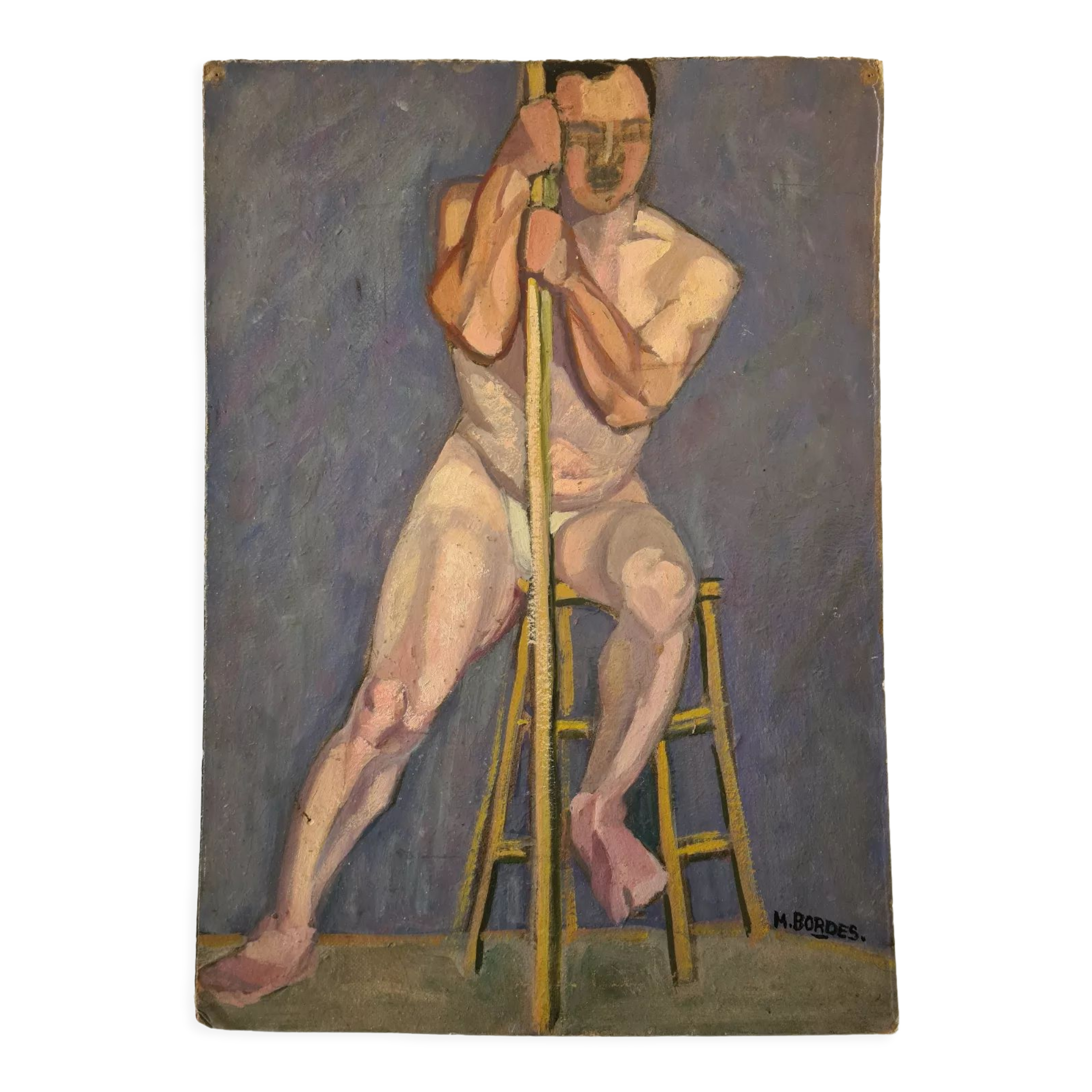 Nude study at the stool 1923