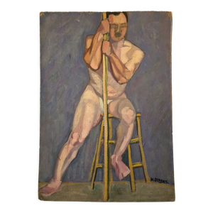 Étude de nu au tabouret 1923