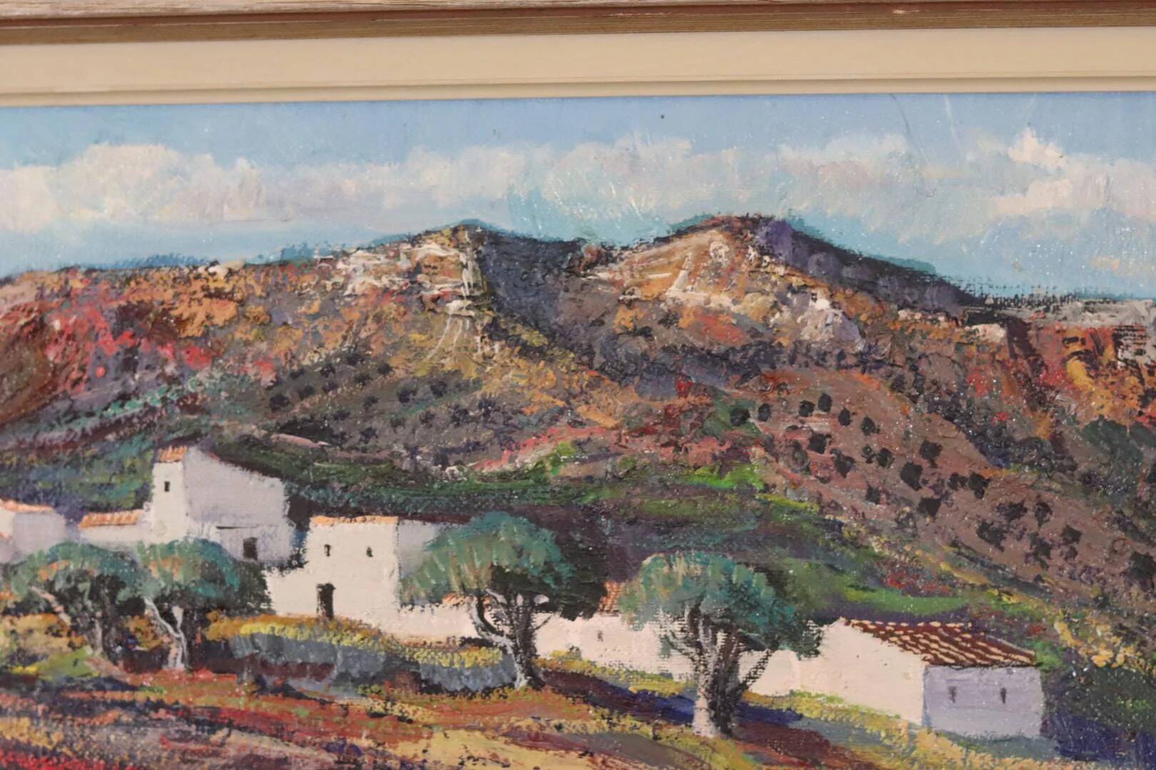 Original Swedish Oil on Canvas – “Bergsby Taragona” by Henry Eldin