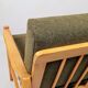 Scandinavian armchair green olive mid century modern design 1960