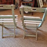 Paire de chaises d'enfant  en bois