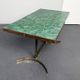 Coffee table with malachite top and brass frame, France, 1950s