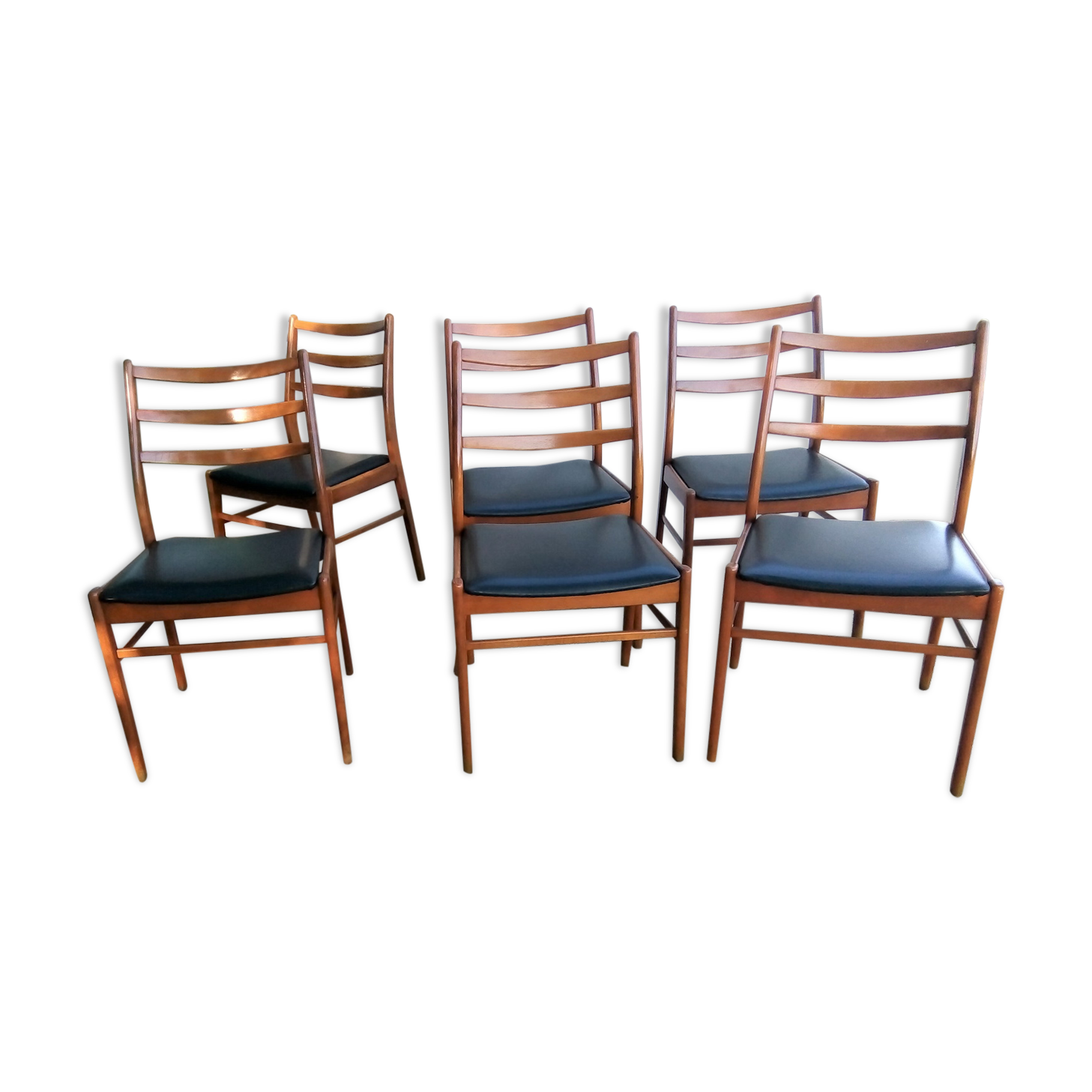 set of 6 vintage Scandinavian chairs