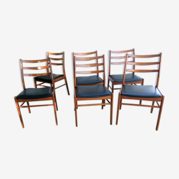 Lot de 6 chaises scandinave vintage