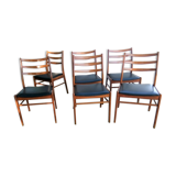 set of 6 vintage Scandinavian chairs