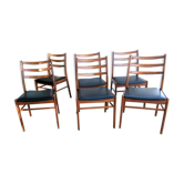 Lot de 6 chaises scandinave vintage