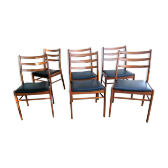set of 6 vintage Scandinavian chairs